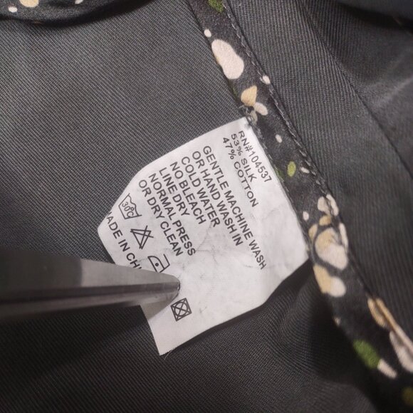 Burning Torch Silk Cotton Blend Jacket, Size Medium - Picture 8 of 9